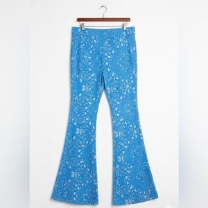 EARTHBOUND Blue Floral Wide Leg Pants